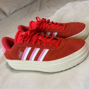 Adidas Red and Pink VL court bold
